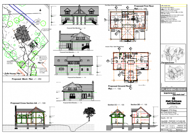 275/130 Proposed Floor Plans, Block Plan, Sections and Elevations 275/130 Proposed Floor Plans, Block Plan, Sections and Elevations